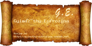Gyimóthy Eufrozina névjegykártya